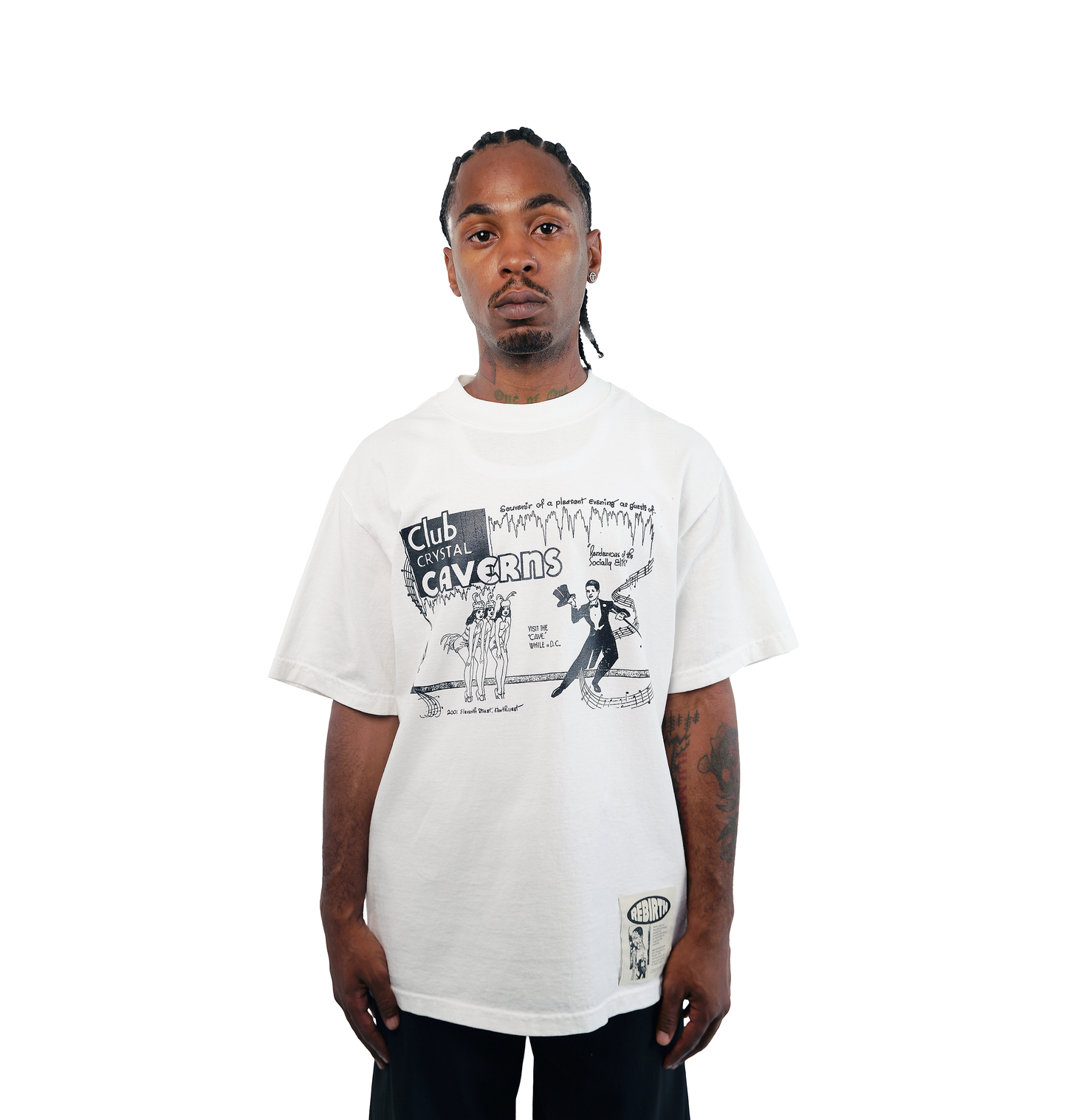 Club Crystal Caverns Souvenir T-Shirt (White)