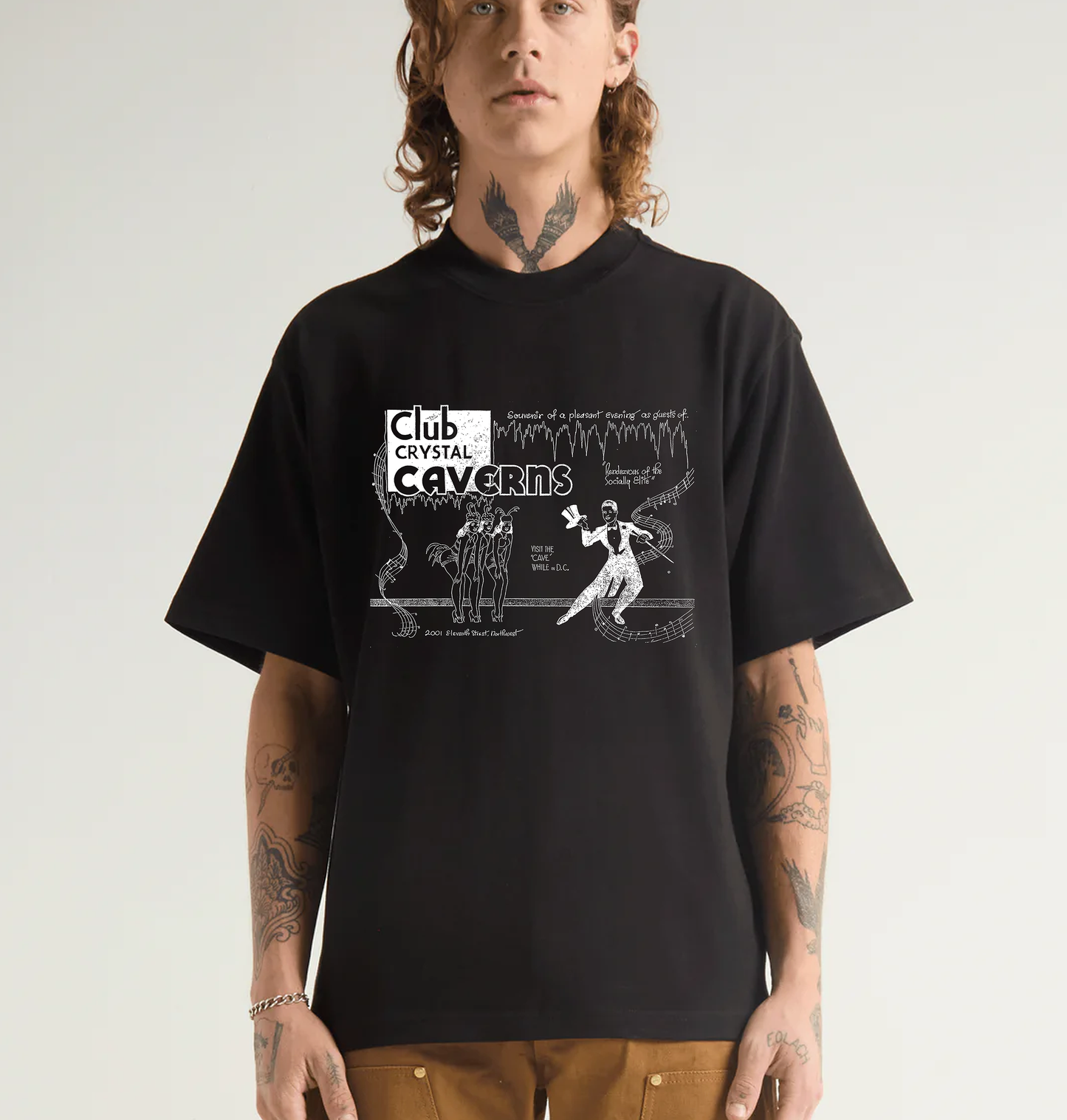 Club Crystal Caverns Souvenir T-Shirt (Black)