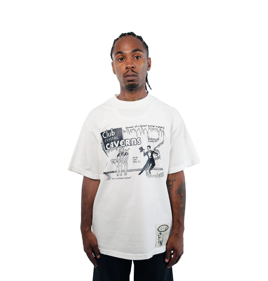 Club Crystal Caverns Souvenir T-Shirt (White)